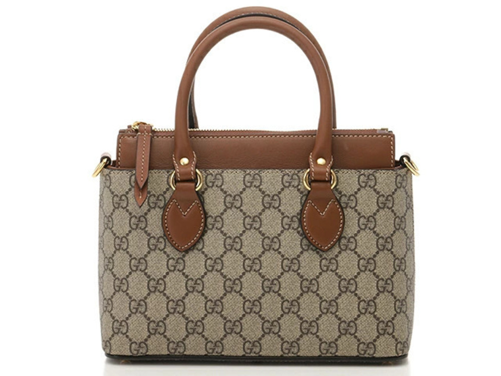 Gucci Shoulder Bag GG Supreme Canvas Calfskin
